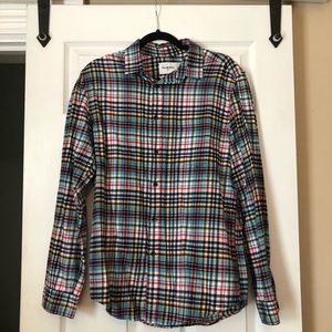 Men’s plaid button down size Medium